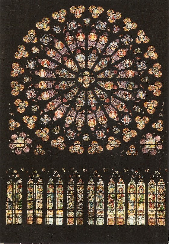 Postal 036070 : Paris. Rosace sud de Notre-Dame