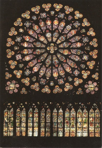 Postal 036070 : Paris. Rosace sud de Notre-Dame