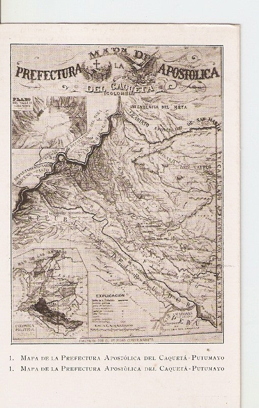 Postal 036077 : Mapa de la Prefectura Apostolica del Caqueta - Putumayo