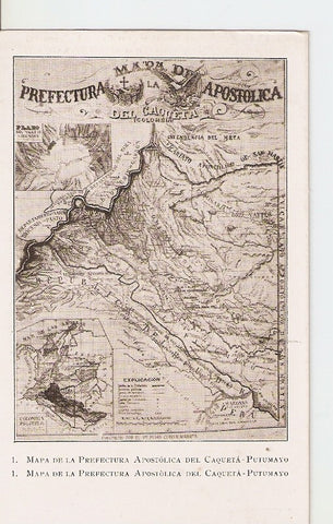 Postal 036077 : Mapa de la Prefectura Apostolica del Caqueta - Putumayo