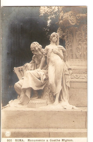 Postal 036093 : Roma. Monumento a Goethe Mignon