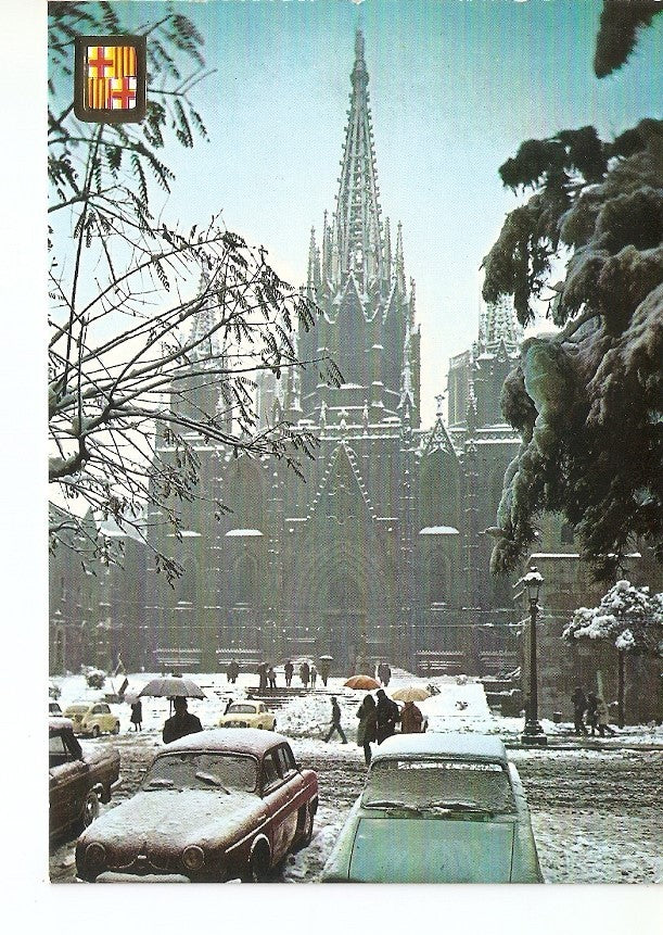 Postal 036109 : Barcelona. Nevada. La Catedral