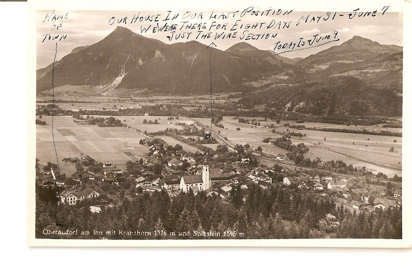 Postal 036129 : Oberaudorf am Inn mit Kranzhorn und Spitzstein
