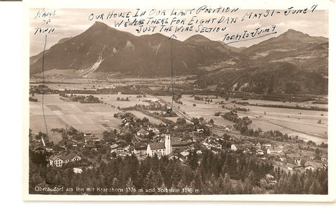 Postal 036129 : Oberaudorf am Inn mit Kranzhorn und Spitzstein