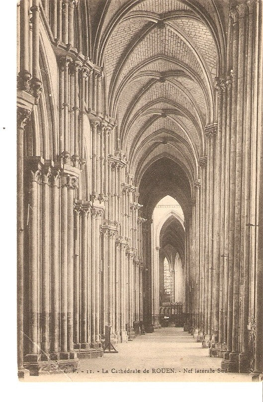Postal 036173 : La Cathedrale de Rouen - Nef laterale Sud