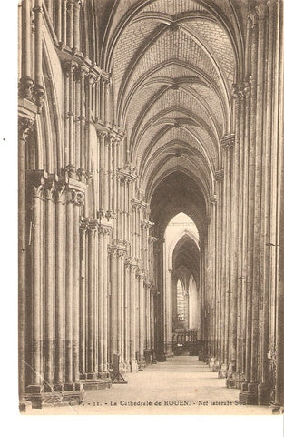 Postal 036173 : La Cathedrale de Rouen - Nef laterale Sud