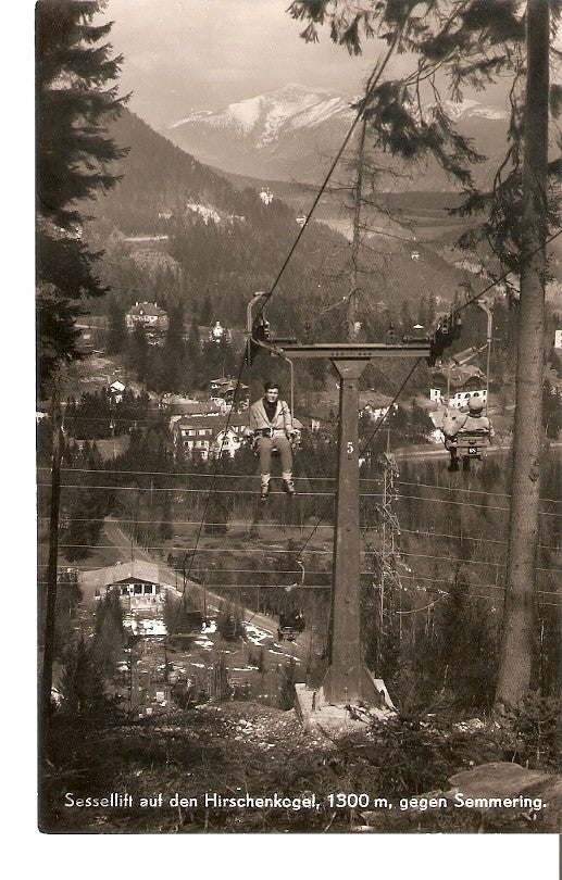 Postal 036197 : Sessellift auf den Hirschenkogel gegen Semmering