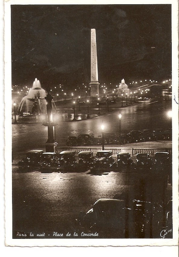 Postal 036246 : Paris la nuit - Place de la Concorde