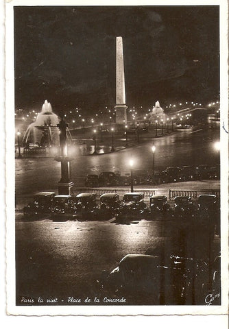 Postal 036246 : Paris la nuit - Place de la Concorde