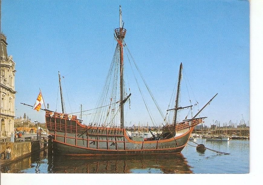 Postal 036268 : Barcelona. Nao Santa Maria en el aeropuerto de Barcelona