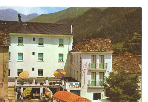 Postal 036595 : Alto Aragon - Huesca. Linas de Broto. Hotel España. Centro de excursiones caza y pesca