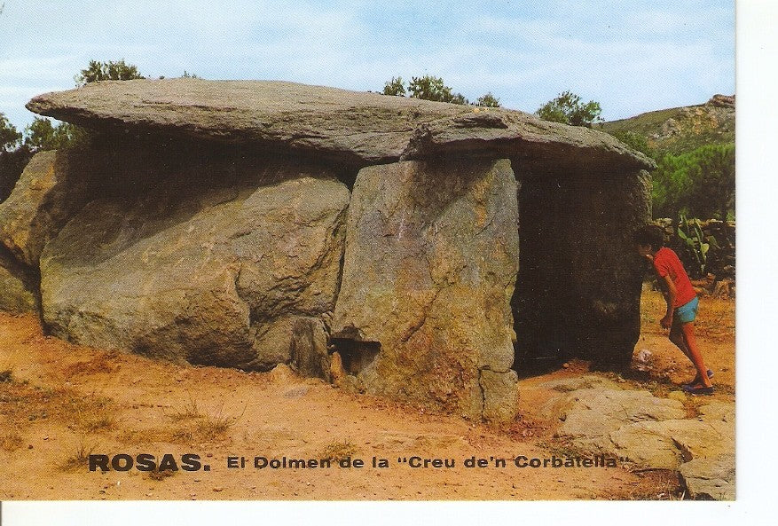 Postal 036673 : Rosas. El Dolmen de la Creu den Corbatella. Vestigios del periodo neolitico