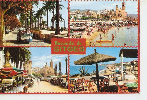 Postal 036724 : Sitges (Playa de Oro). La guapa del mar catalan