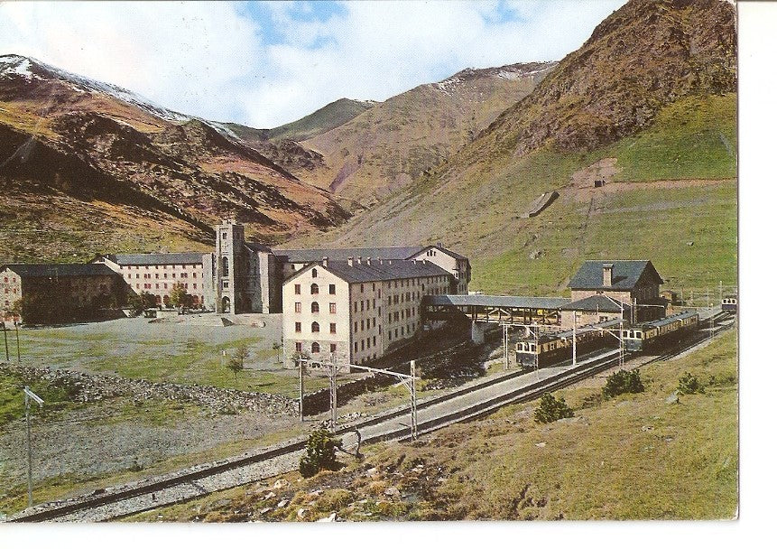 Postal 036727 : Nuria/ Estacion invernal y veraniega. Vista general del Santuario