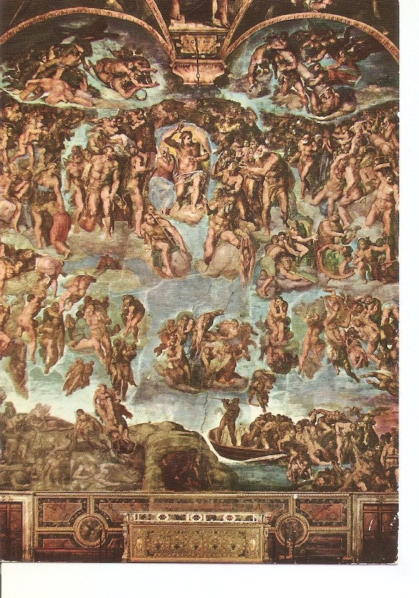Postal 036762 : Citta del Vaticano. Sistene Chapel - Day of Judgment by Michelangelo