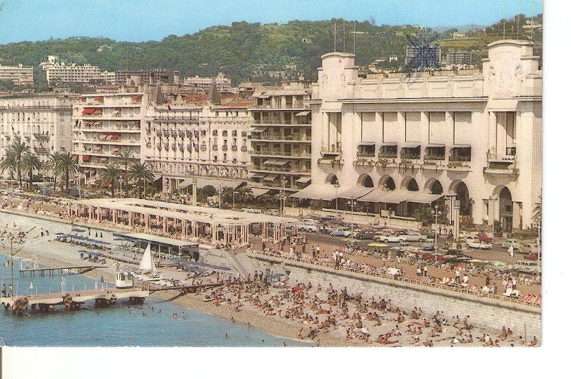 Postal 036779 : Nice. Le Palais de la Mediterranee. La Plage