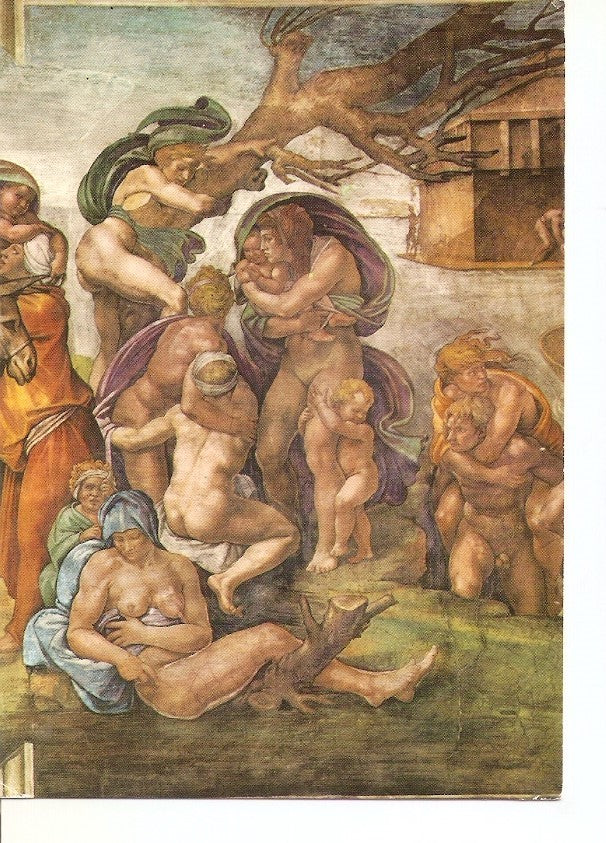 Postal 036876 : Citta del Vaticano. The Sistine Chapel - The Flood (detail)
