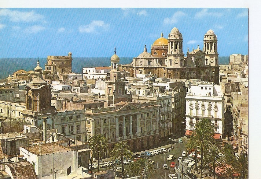 Postal 036930 : Cadiz. Plaza de San Juan de Dios Ayuntamiento y torres de la Catedral