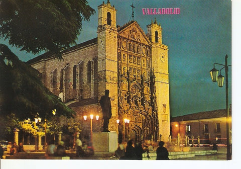 Postal 036986 : Valladolid. Fachada de San Pablo nocturno