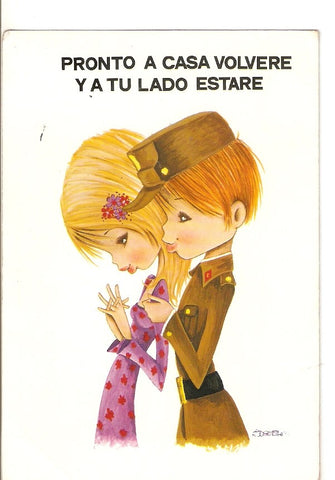 Postal 037009 : Pronto a casa volvere y a tu lado estare