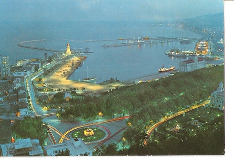Postal 037027 : Malaga. Vista general del puerto