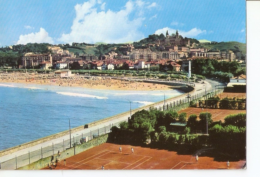 Postal 037039 : San Sebastian. Ondarreta playa y Club de Tenis