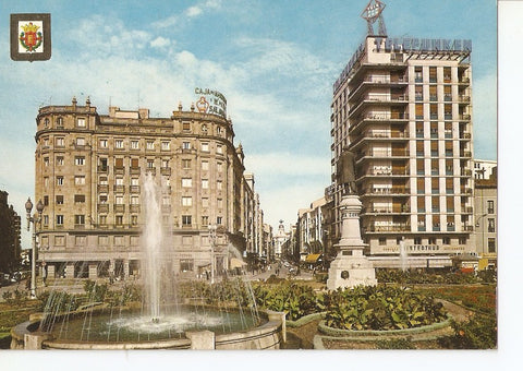 Postal 037048 : Valladolid. Plaza de Zorrilla y Edificio Caja de Ahorro de Salamanca