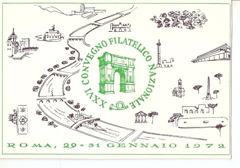 Postal 037093 : Convengno Filatelico Nazionale. Roma 1972