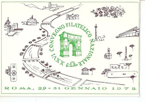 Postal 037093 : Convengno Filatelico Nazionale. Roma 1972