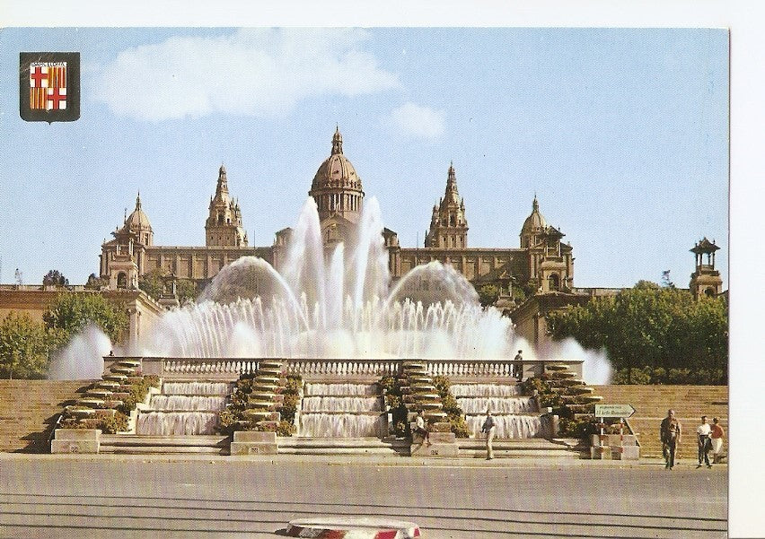 Postal 037095 : Barcelona. Fuente Monumental y Palacio Nacional de Montjuich