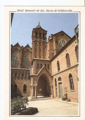 Postal 037119 : Reial Monestir de Sta. Maria de Valldonzella Barcelona. Entrada a la esglesia