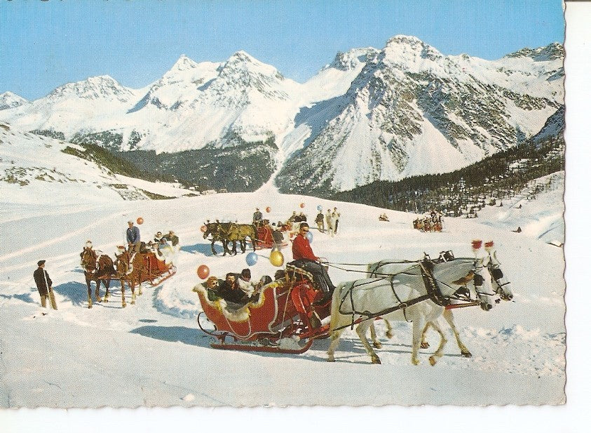 Postal 037129 : Arosa. Schlittenpartie