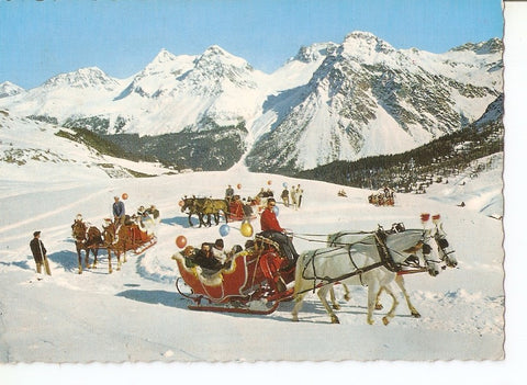 Postal 037129 : Arosa. Schlittenpartie