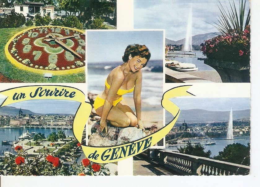 Postal 037136 : Geneve - La Rade illuminee depuis Cologny