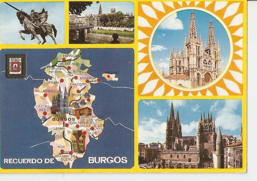 Postal 037171 : Burgos. Monumento a El Cid - vista parcial