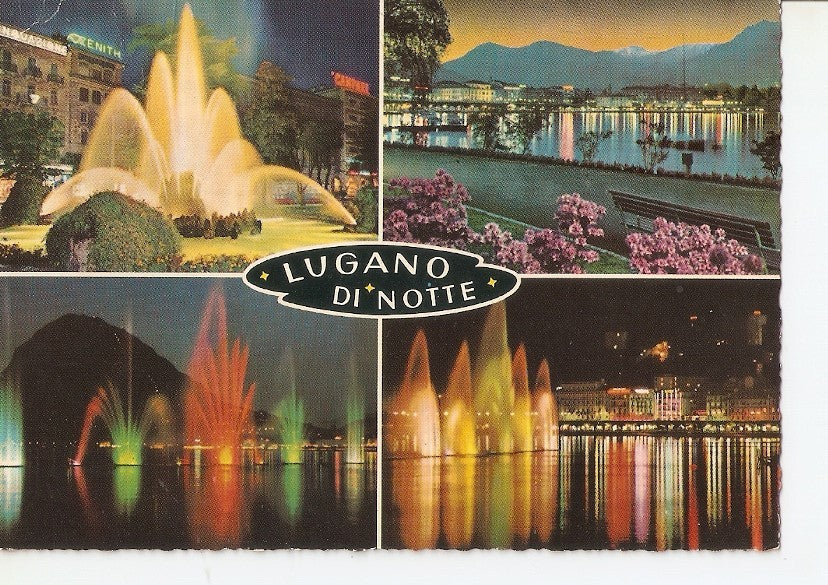 Postal 037183 : Lugano ni notte