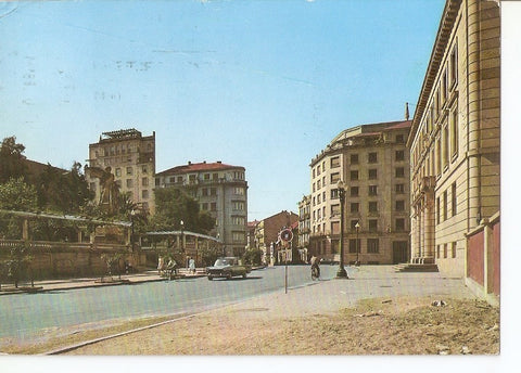 Postal 037312 : Orense calle Curros Enriquez y Monumento a los Caidos