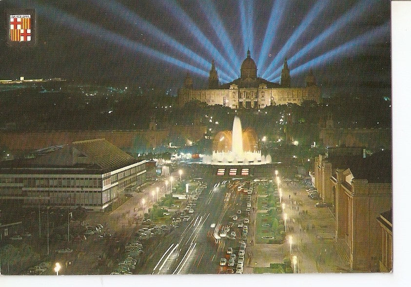 Postal 037315 : Barcelona. Fuente Monumental y Palacio Nacional de Montjuich