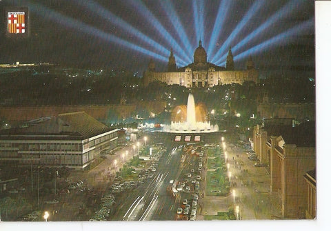 Postal 037315 : Barcelona. Fuente Monumental y Palacio Nacional de Montjuich