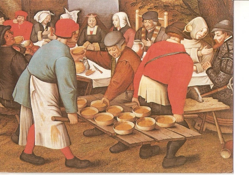 Postal 037391 : Wedding Feast (detail) P. Breughel the Younger
