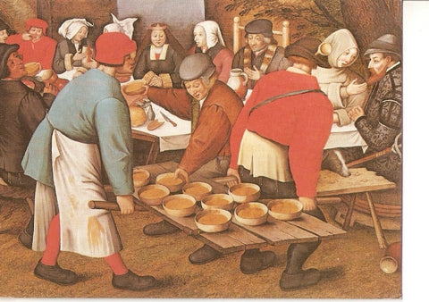 Postal 037391 : Wedding Feast (detail) P. Breughel the Younger