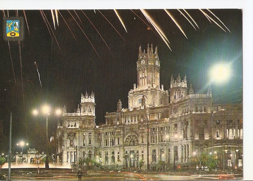 Postal 037396 : Madrid. Palacio de Comunicaciones. Vista Nocturna