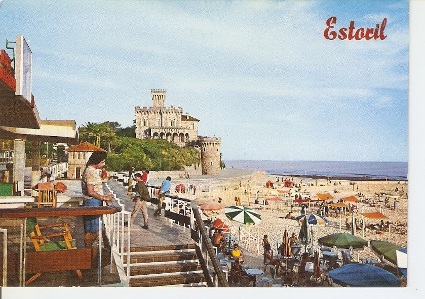 Postal 037413 : Estoril - detail of the beach