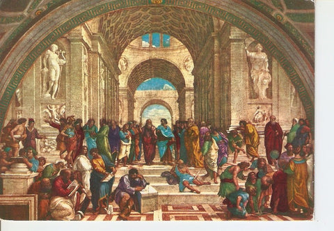 Postal 037425 : Citta del Vaticano. Museum of the Vatican - Room of the Signature The School of Athens