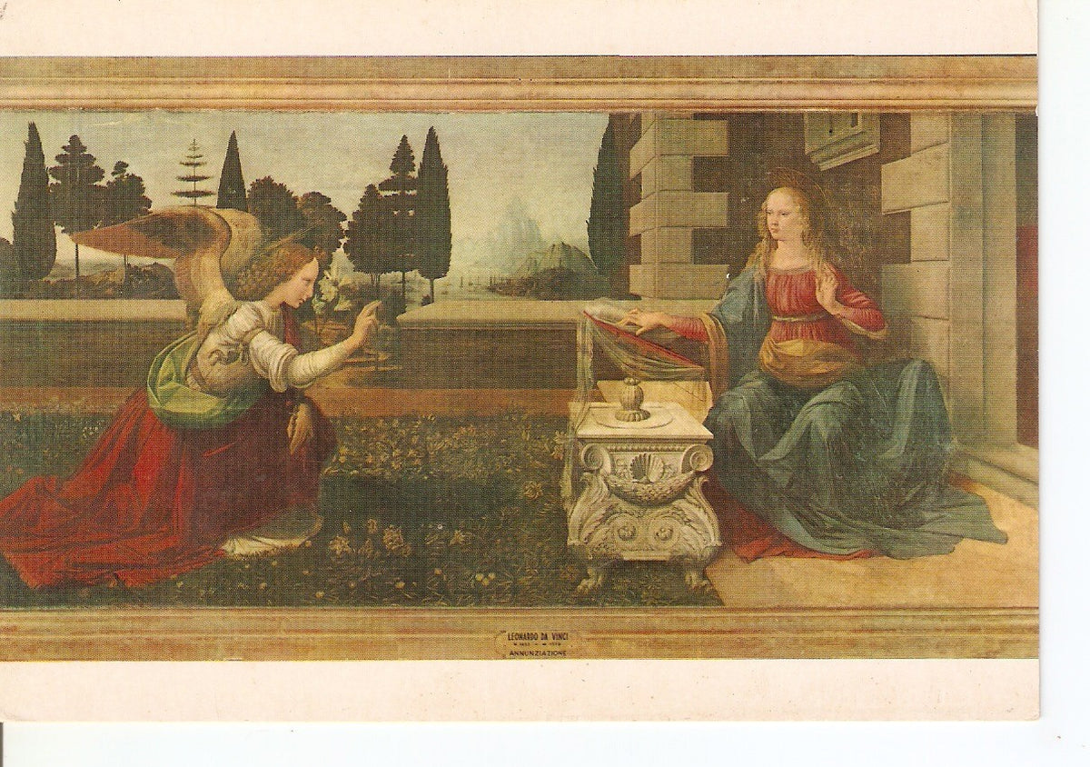 Postal 037507 : Firenze. Galleria Uffizi - Leonardo da Vinci - Annunciozione