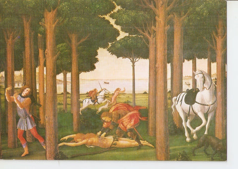 Postal 037509 : Botticelli Sandro. Escuela Italiana. Historia de Nastagio Degli Honesti