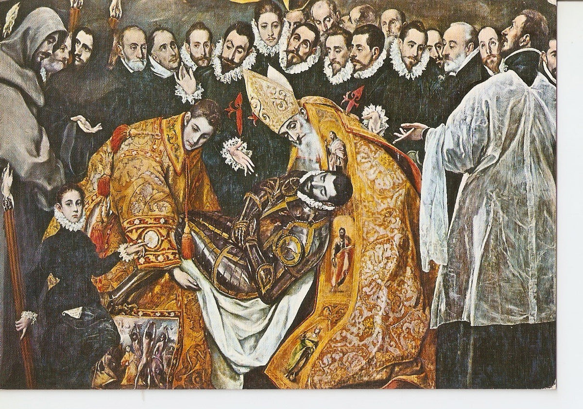 Postal 037515 : Toledo. Santo Tome. Entierro del Conde de Orgaz. Detalle (Greco)