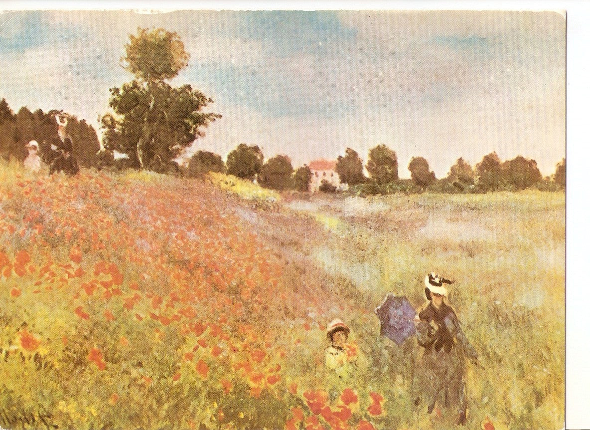 Postal 037565 : Poppies 1872 (detail) Claude Monet Louvre Paris