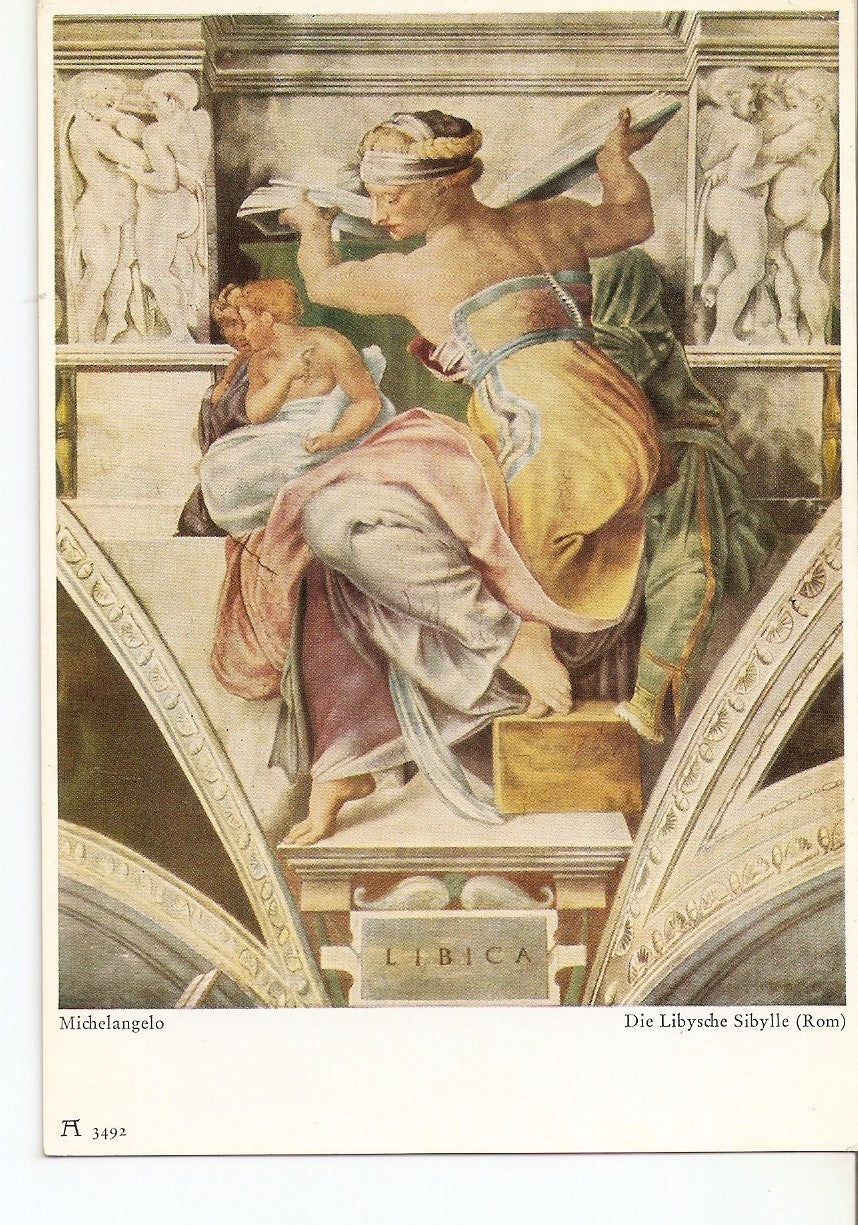 Postal 037578 : Michelangelo Buonarroti. Die Lybische Sibylle 