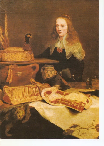 Postal 037601 : Carbonades Flamandes a la celta interieur de cuisine Ecole flamande XVII siecle